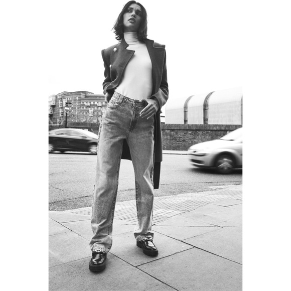 NWT ZARA DOUBLE BREASTED WOOL BLEND COAT - Picture 2 of 4